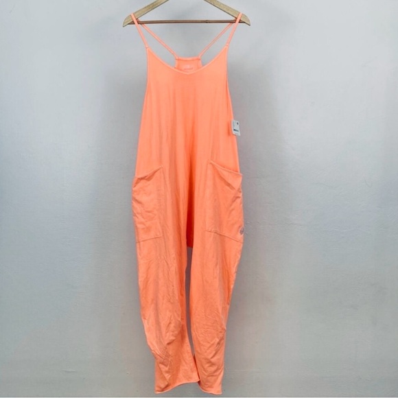 NWT FP Movement - Free People Hot Shot Onesie - Melon/Papaya - Size XS - Picture 3 of 8